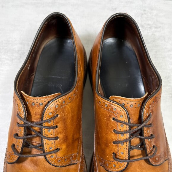 Allen Edmonds Bel Air Leather Wingtip Derby Shoes - Men's Size 11 B - Walnut Tan - Picture 6 of 9